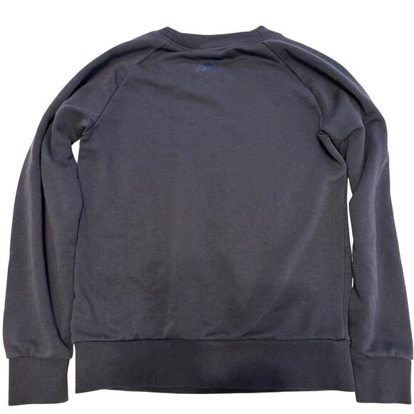 Adidas Sweatshirt Women's Embroidered Logo Pullover Navy Blue Crewneck Small - Picture 3 of 5